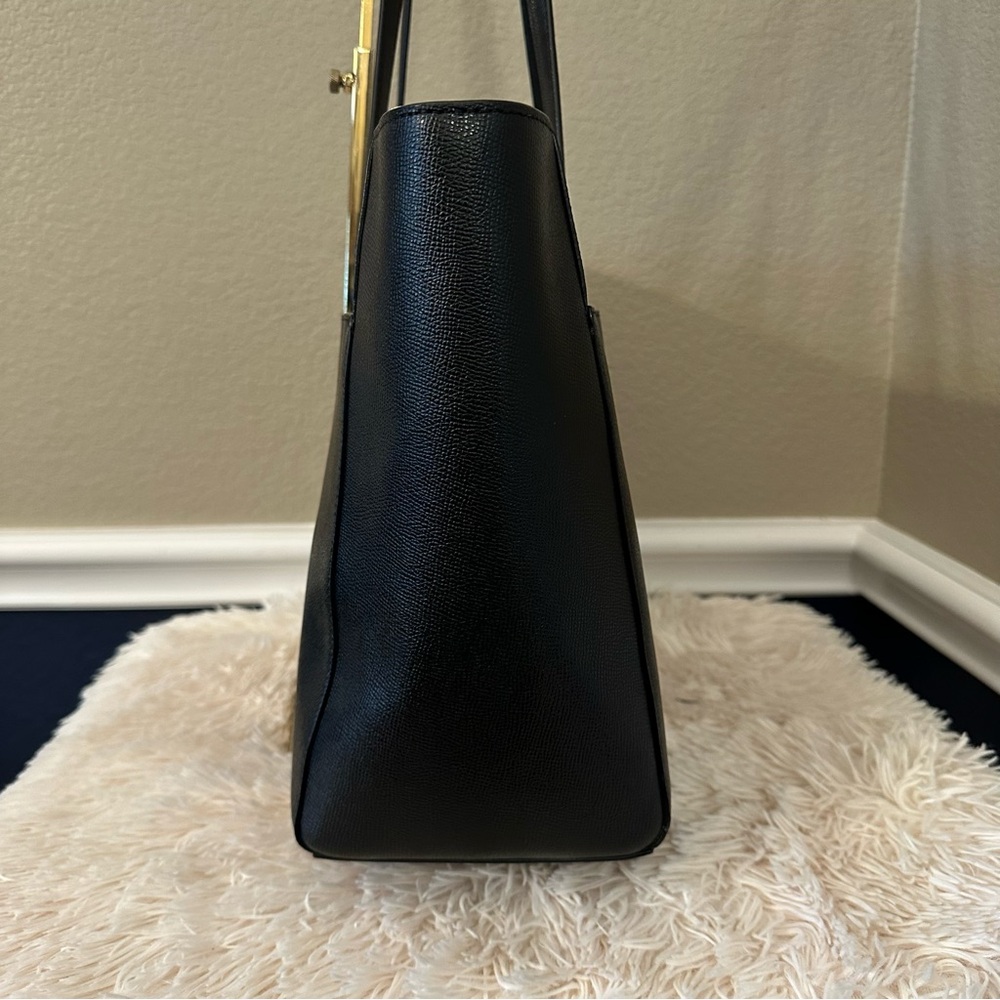 Coach Folio Tote in Black with Gold Hardware - Picture 4 of 16